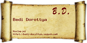Bedi Dorottya névjegykártya